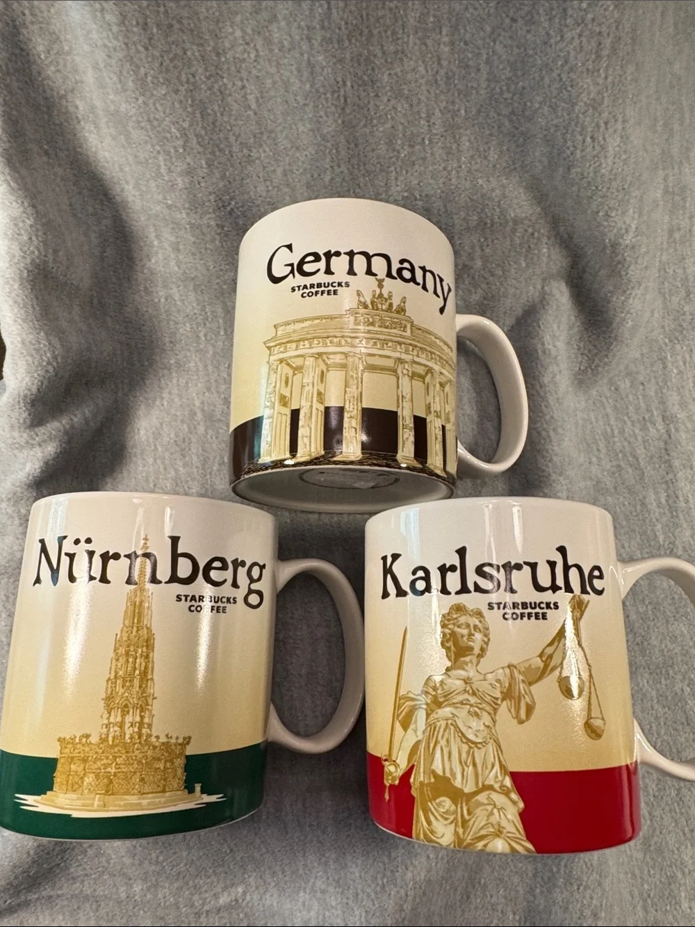 Starbucks Germany City Mugs, 3 Germany, Nurnberg & Karlsruhe- 2015